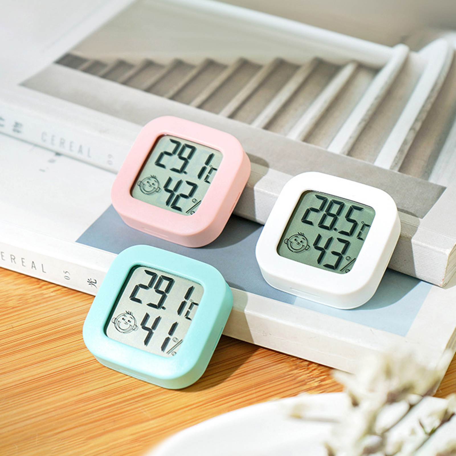 Fogcroll Humidity Meter Gauge Wireless Air Comfort Indicator Plastic Electronic Low Power Mini Thermometer for Indoor